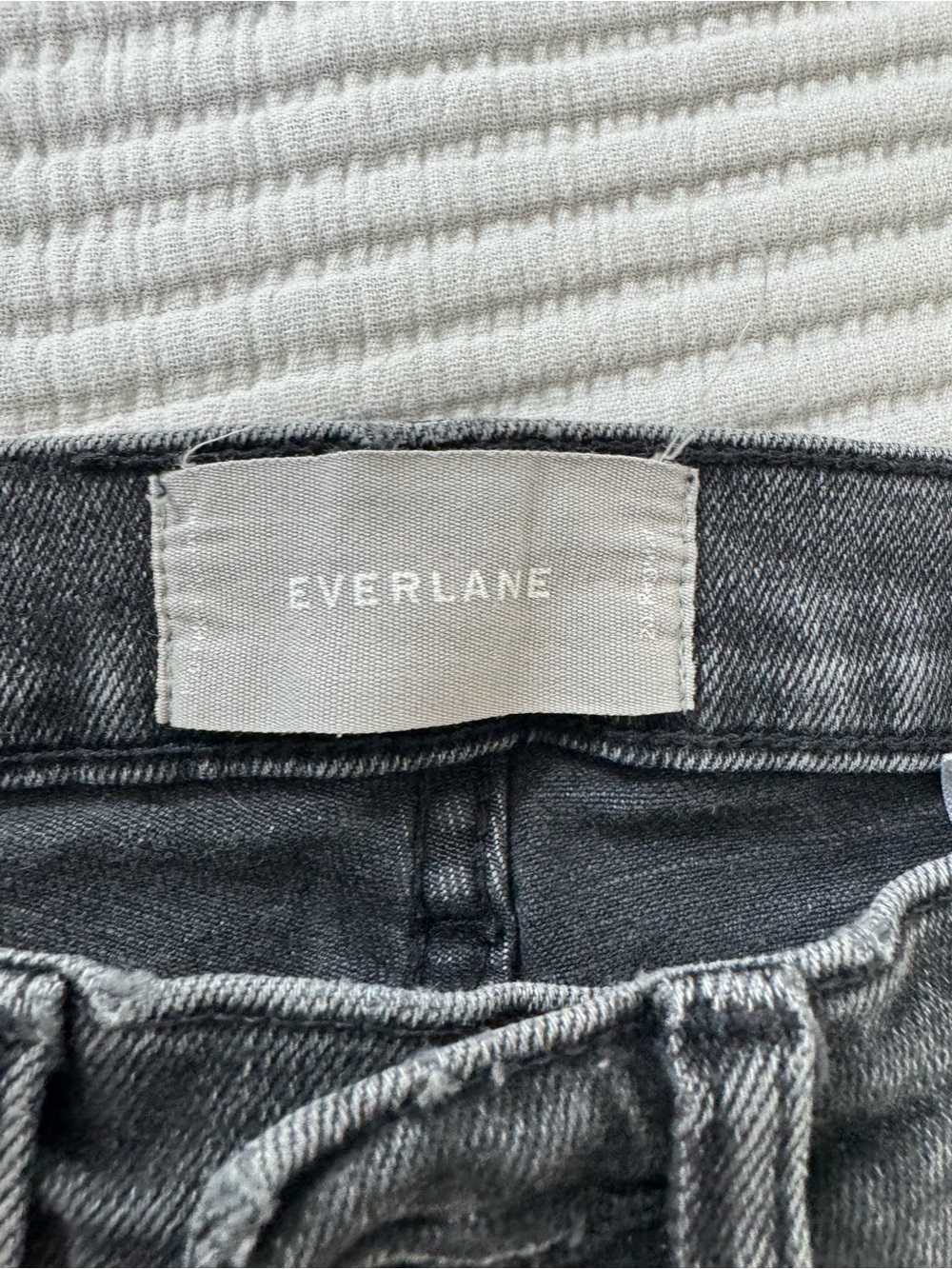 Everlane Gray Black Washed Jeans